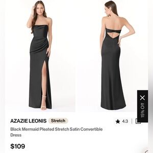 AZAZIE LEONIS Dress - black stretch satin